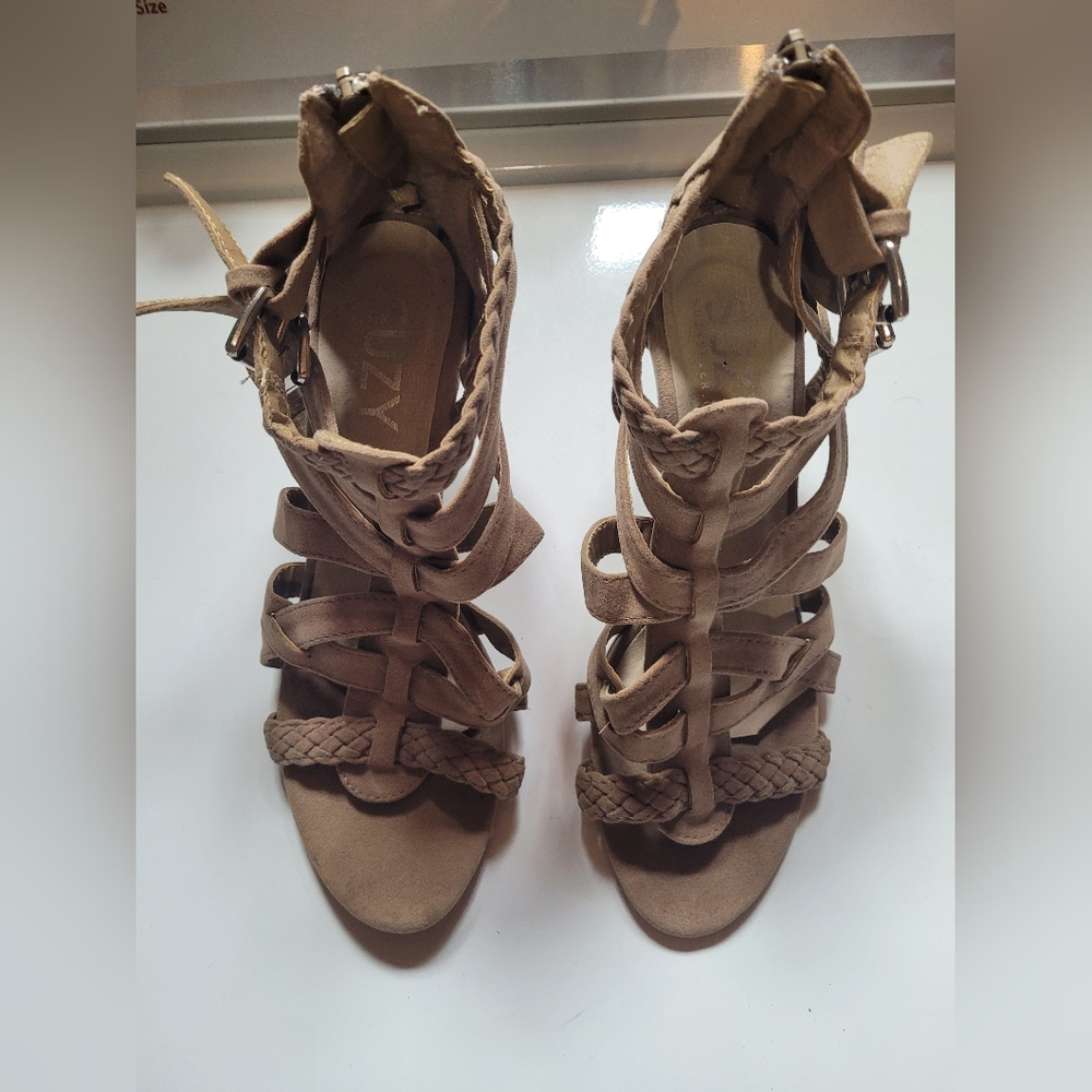Braided Tan Women's Sandals, Excellent Used Condition, Worn Twice.